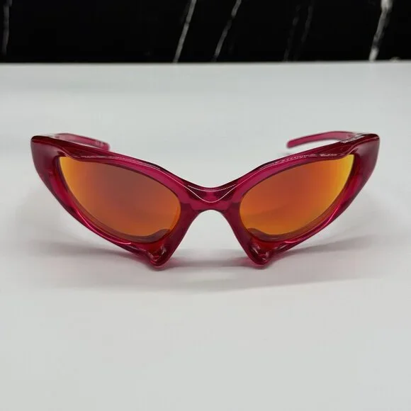NEW BALENCIAGA SUNGLASSES RED UNISEX BALENCIAGA BB0352S 006 - Picture 3 of 9